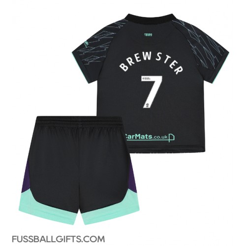 Sheffield United Rhian Brewster #7 Fußballbekleidung Auswärtstrikot Kinder 2024-25 Kurzarm (+ kurze hosen)